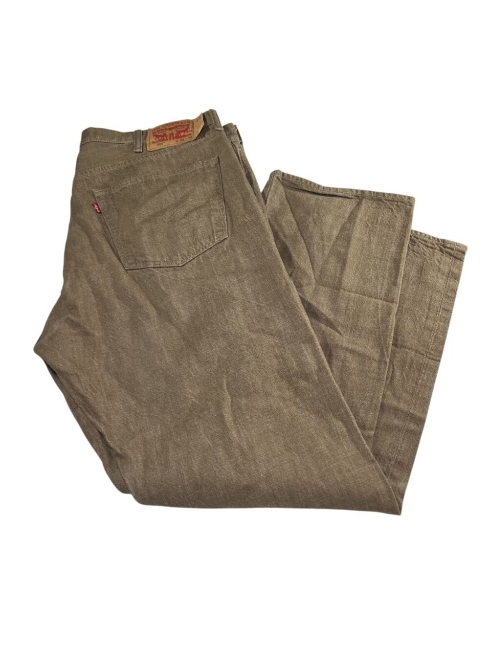 Levis Mens 501 Brown White Oak Cone Denim Straight Jeans Button Fly Size 40x30
